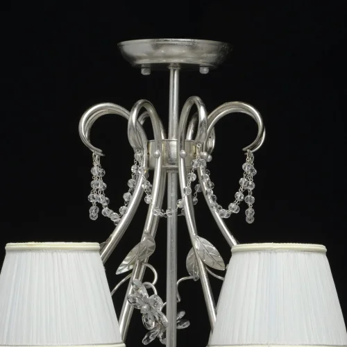 Люстра подвесная Валенсия 299011608 Chiaro бежевая на 8 ламп, основание серебряное в стиле классический  фото 9